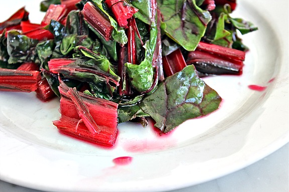Red Chard with Citrus-Pomegranate Glaze & Marital Advice for My Kids