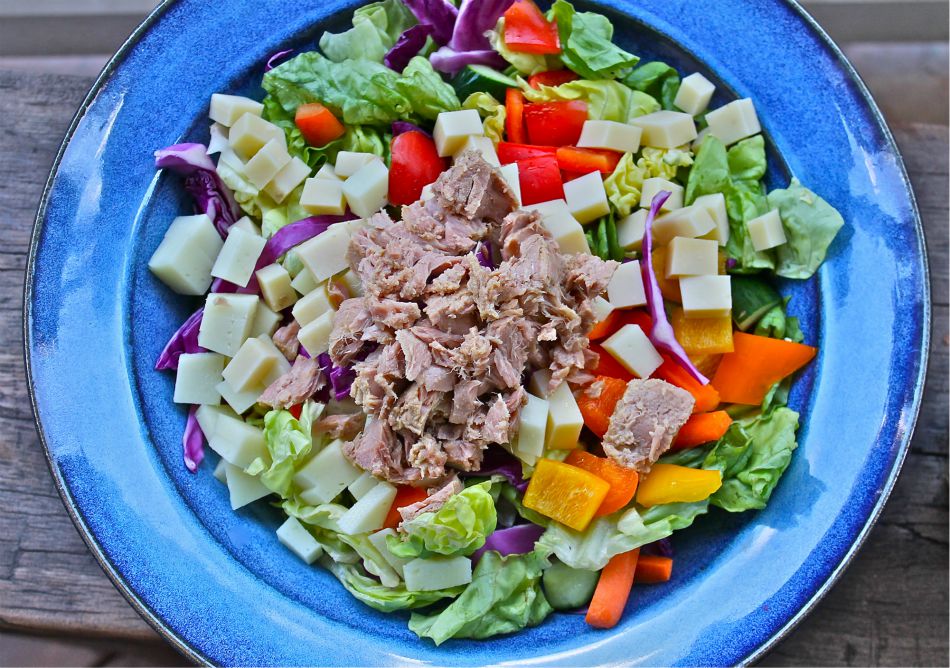 Italian Rainbow Chopped Salad with Lemon-Tarragon Dressing